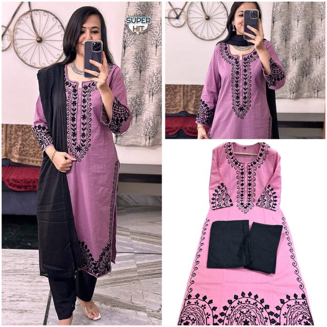 Kalaai Cotton Embroidery Kurti With Bottom Dupatta Wholesale Shop In Surat
